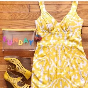 B. Darlin Printed Cocktail Dress_Yellow_Size 11/12